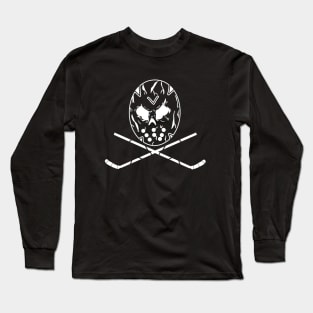 Hockey Skull and Crossbones Long Sleeve T-Shirt